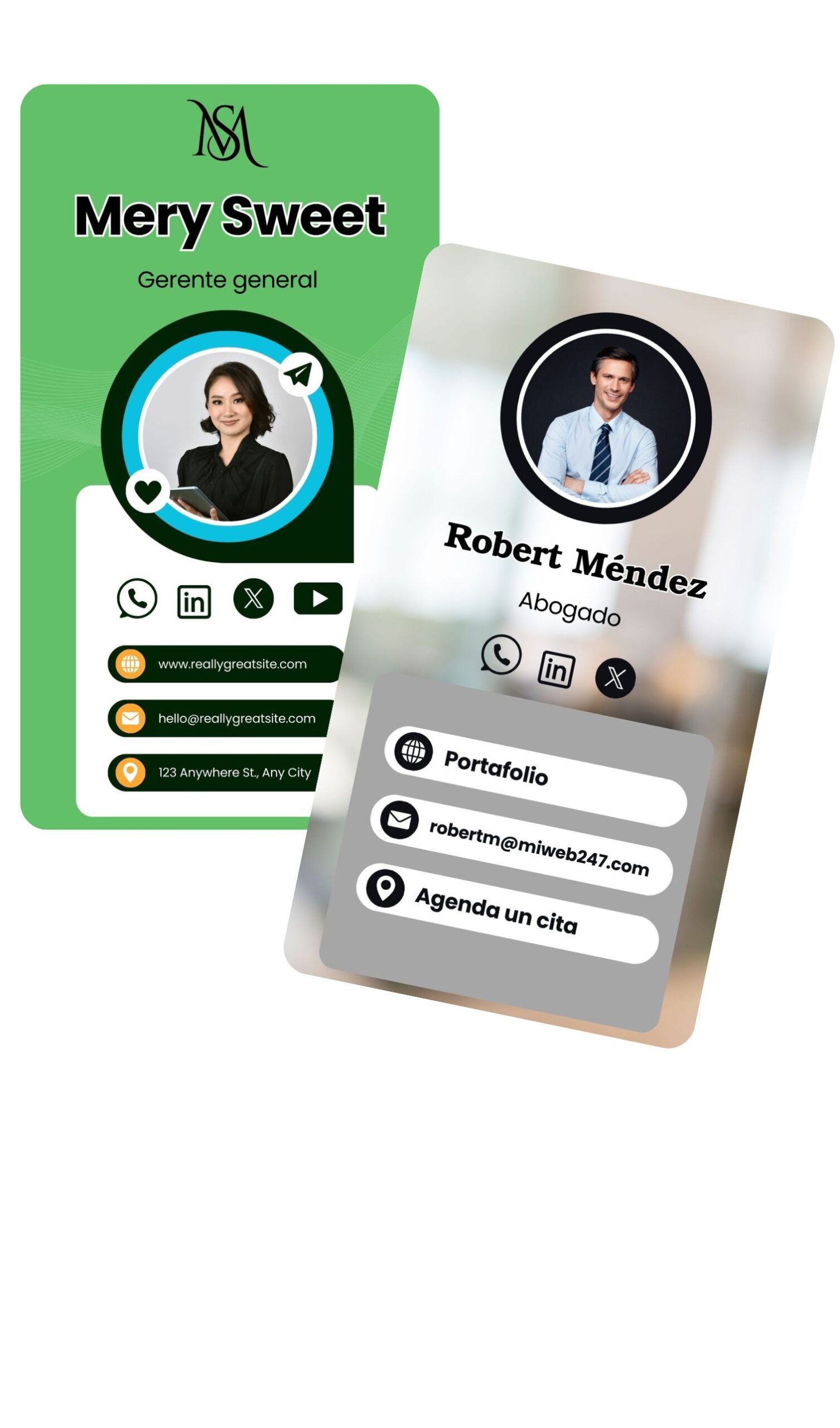 tarjetas virtuales de presentacion, linktree, beacon, e card